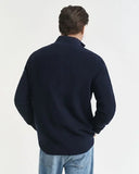 Gant Merino Cotton Blend Half zip Evening Blue