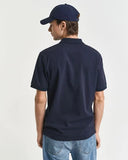 Gant Contrast Collar Polo Evening Blue