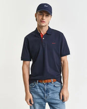 Load image into Gallery viewer, Gant Contrast Collar Polo Evening Blue
