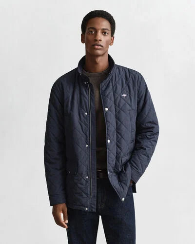 Gant Quilted Jacket Evening Blue