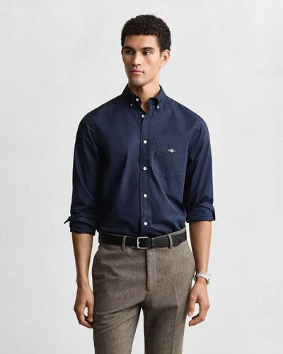 Gant Poplin Shirt Navy Marine