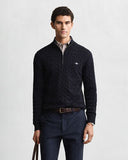 Gant Cable Half Zip Evening Blue