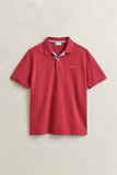 Gant Contrast Collar Polo Rose Red