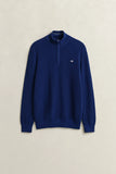 Gant Micro Texture Half Zip Fresh Blue