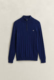 Gant Cable Half Zip Evening Blue