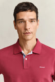 Gant Contrast Collar Polo Rose Red