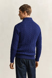 Gant Cable Half Zip Evening Blue