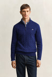 Gant Cable Half Zip Evening Blue