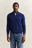 Gant Micro Texture Half Zip Fresh Blue