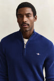 Gant Micro Texture Half Zip Fresh Blue