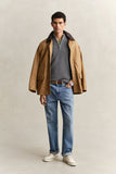 Gant Micro Waffle Half Zip Grey