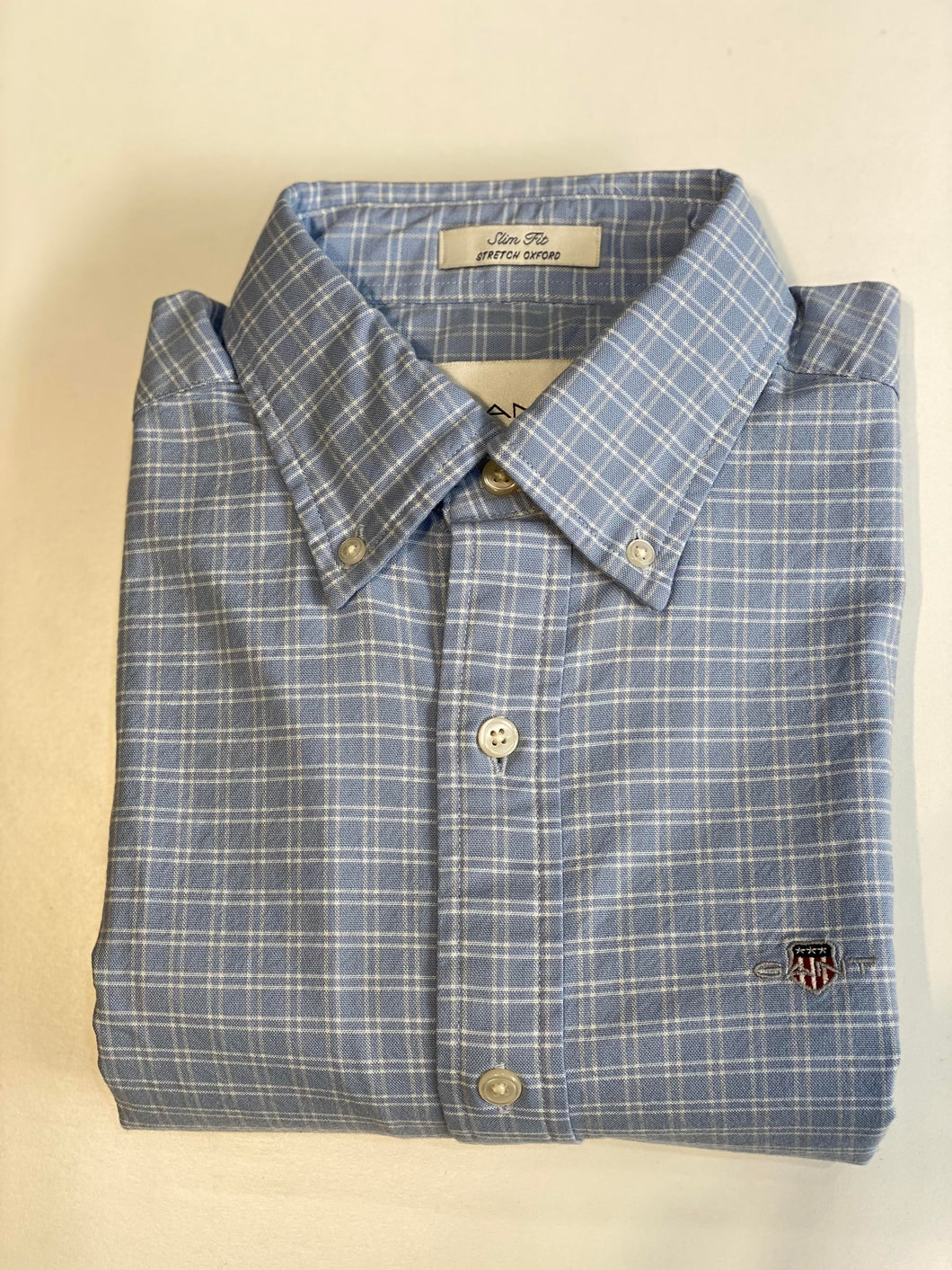 3230176/S               Oxford Check 445 Pacific Blue