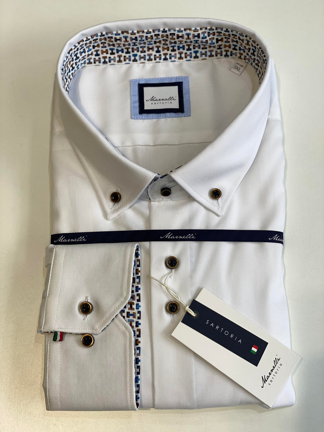 Marnelli Button Down Oxford White