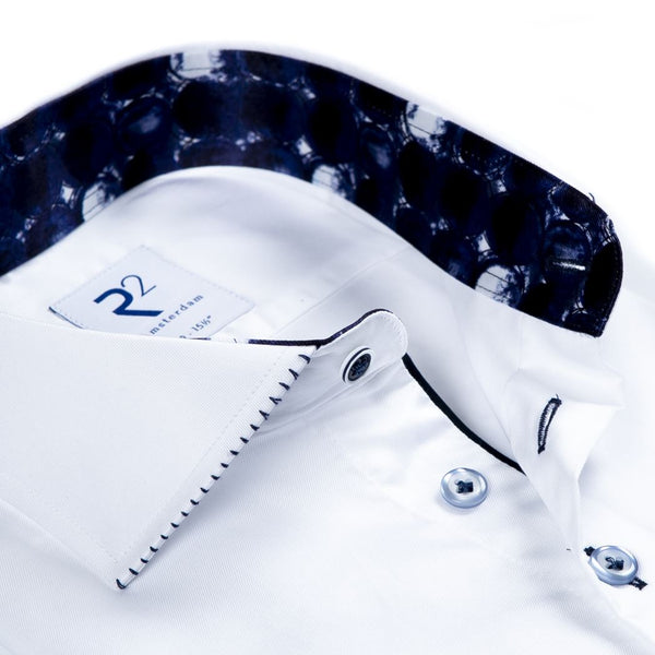 R2 Amsterdam Bold Trim Shirt White