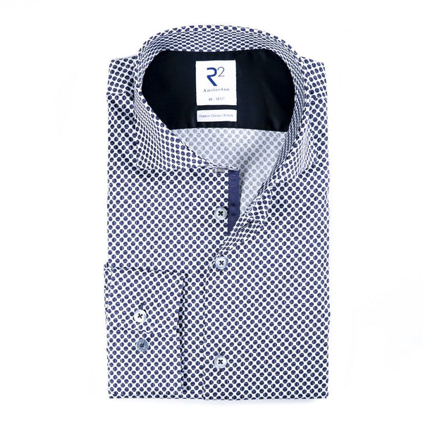 R2 Amsterdam Dotted Shirt Navy
