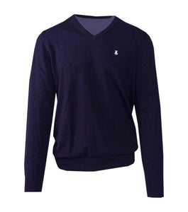 Scotland Blue Vince Cotton V-neck SPE21105VI01SB