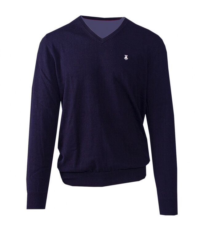 Scotland Blue Vince Cotton V-neck SPE21105VI01SB