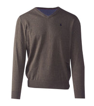 Load image into Gallery viewer, Scotland Blue Vince Cotton V-neck SPE21105VI01SB 870 d. Brown
