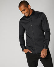 Load image into Gallery viewer, Remus Uomo Black Rome Long Sleeve Semi-Formal Shirt
