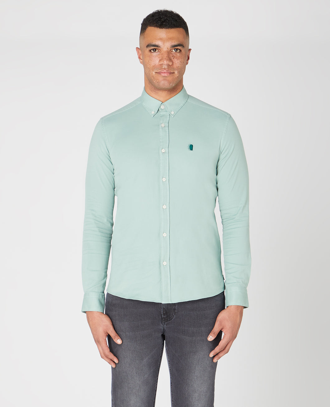 Remus Uomo Light Green Rome Long Sleeve Casual Shirt 13570