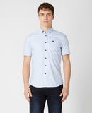 Remus Uomo Slim Oxford Short Sleeve Blue