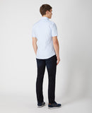 Remus Uomo Slim Oxford Short Sleeve Blue