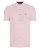 Remus Uomo Short Sleeve Oxford Light Pink