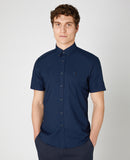 Remus Uomo Short Sleeve Oxford Navy