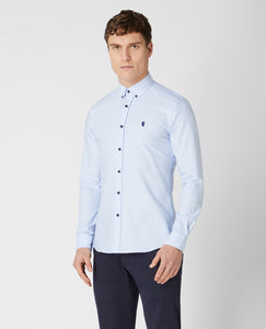 Remus Uomo Sky Blue Rome Long Sleeve Casual Shirt 13599/Oxford 22 Blue