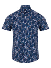 Load image into Gallery viewer, Remus Uomo Blue Seville Short Sleeve Casual Shirt 13711SS

