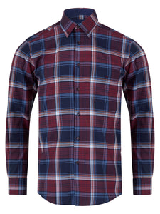 Daniel Grahame Green Geneva Long Sleeve Casual Shirt 14405/ 68 Burgundy