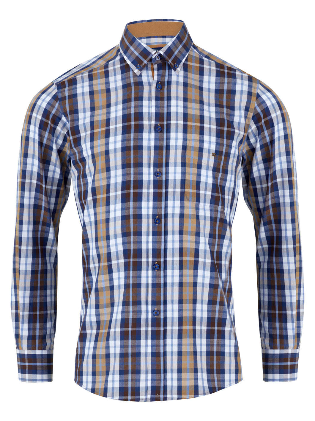 Daniel Grahame Dark Blue Geneva Long Sleeve Casual Shirt 14524