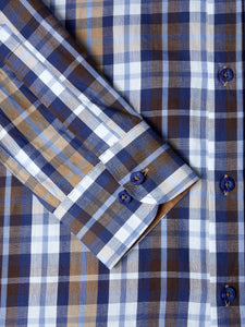 Daniel Grahame Dark Blue Geneva Long Sleeve Casual Shirt 14524