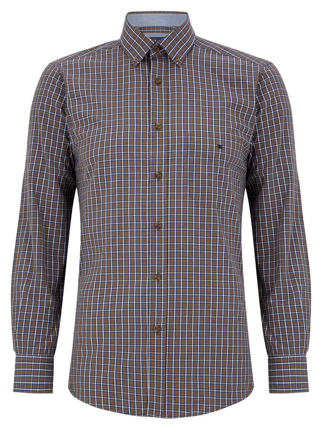 Daniel Grahame Light Brown Geneva Long Sleeve Casual Shirt