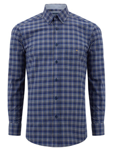 Daniel Grahame Blue Geneva Long Sleeve Casual Shirt