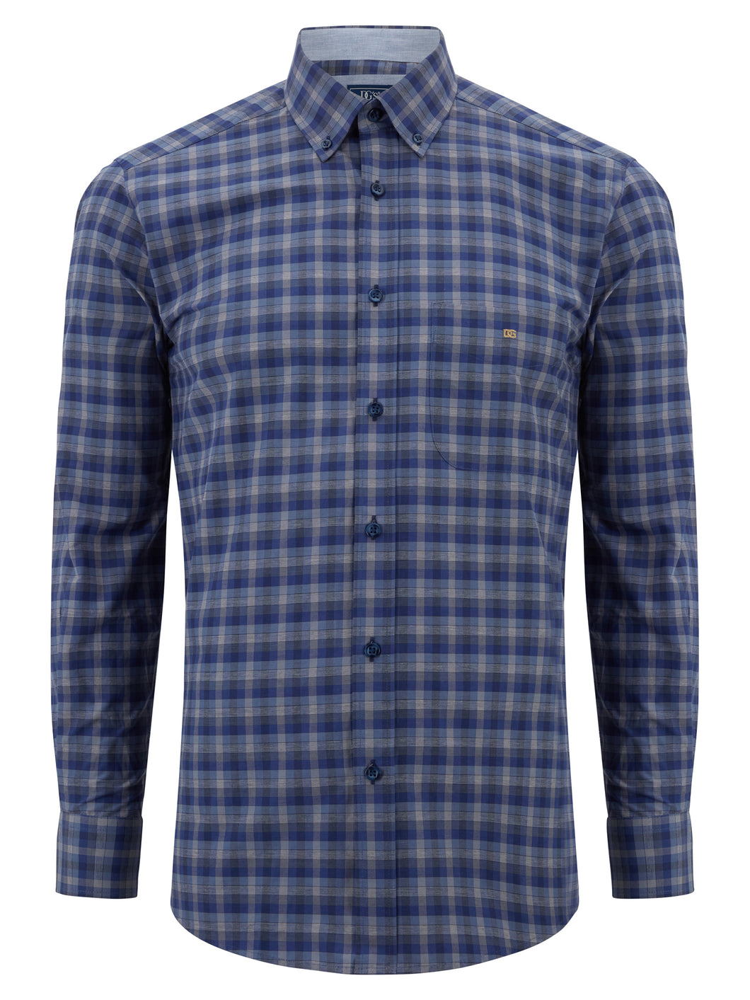 Daniel Grahame Blue Geneva Long Sleeve Casual Shirt