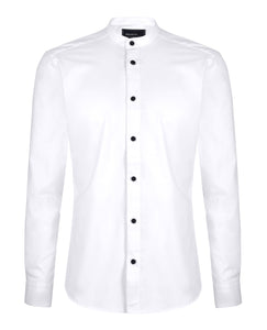 Remus Uomo White Rome Long Sleeve Casual Shirt