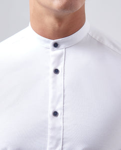 Remus Uomo White Rome Long Sleeve Casual Shirt