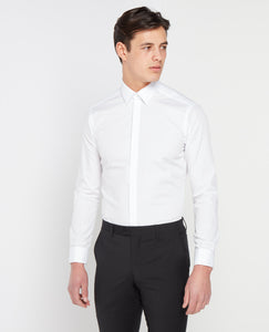 Remus Uomo White Rome Long Sleeve Formal Shirt 17692/Ashton Dc Slim 01 White