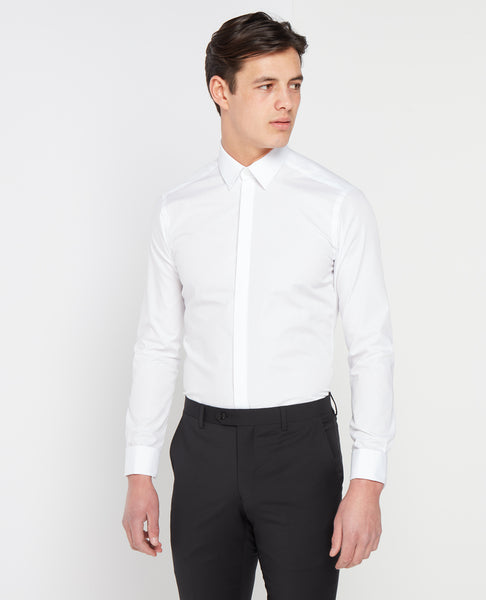 Remus Uomo Double Cuff Tux Shirt White