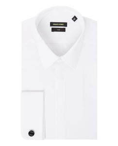 Remus Uomo White Rome Long Sleeve Formal Shirt 17692/Ashton Dc Slim 01 White