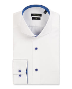 Remus Uomo White Rome Long Sleeve Formal Shirt