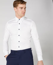 Load image into Gallery viewer, Remus Uomo White Rome Long Sleeve Formal Shirt 18436/Slim 01 White
