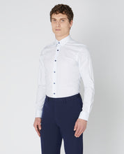 Load image into Gallery viewer, Remus Uomo Blue and White Rome Long Sleeve Formal Shirt 18450/ 12 Blue
