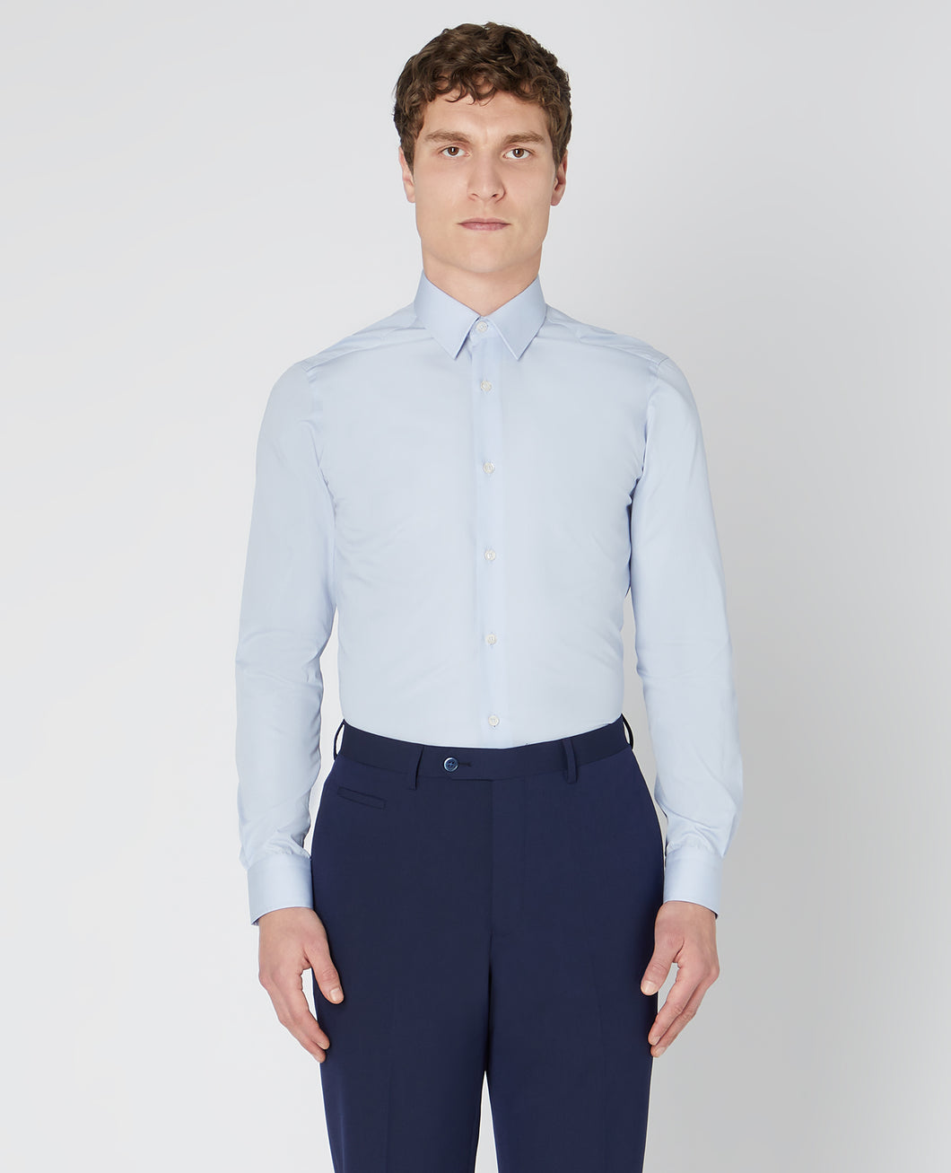 Remus Uomo Sky Blue Rome Long Sleeve Formal Shirt18600/Ashton 22 Blue