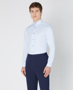 Remus Uomo Slimfit Blue Long Sleeve Formal Shirt