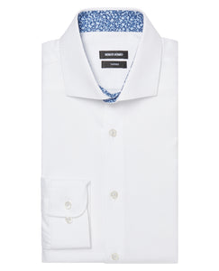 Remus Uomo Tapered Fit White Long Sleeve Formal Shirt