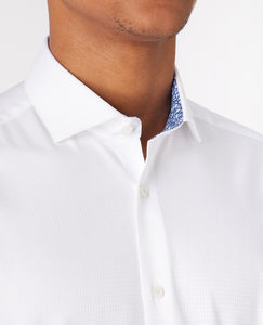 Remus Uomo Tapered Fit White Long Sleeve Formal Shirt