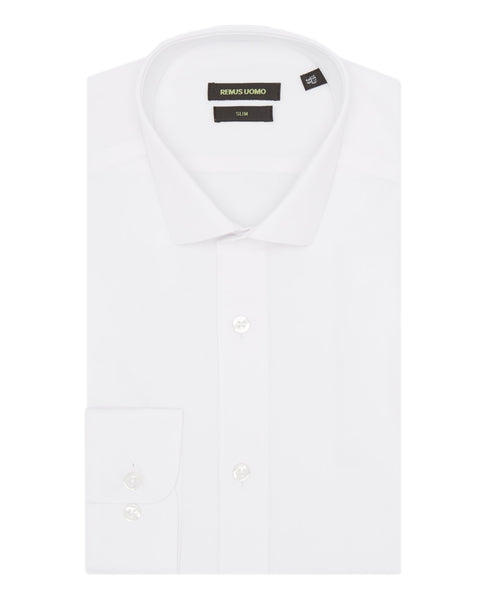 Remus Uomo Slim Formal Shirt White