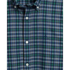 GANT Slim Fit Tech Prep™ Indigo Check Oxford Shirt Style Code. 3016022